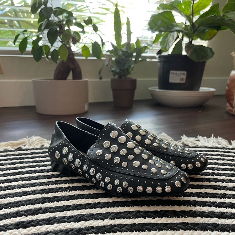 1. State Flintia Studded Black Flats NWOT